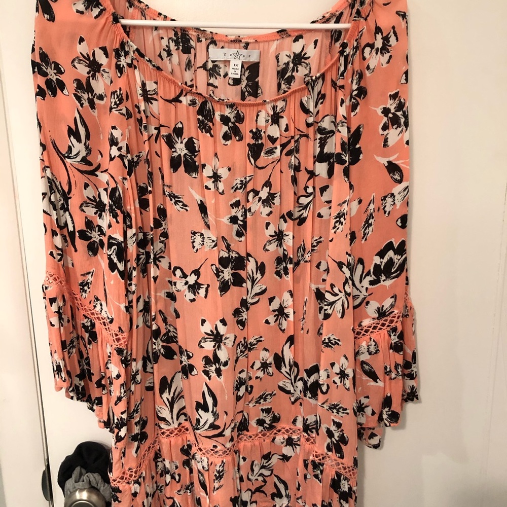 Pink floral shirt
